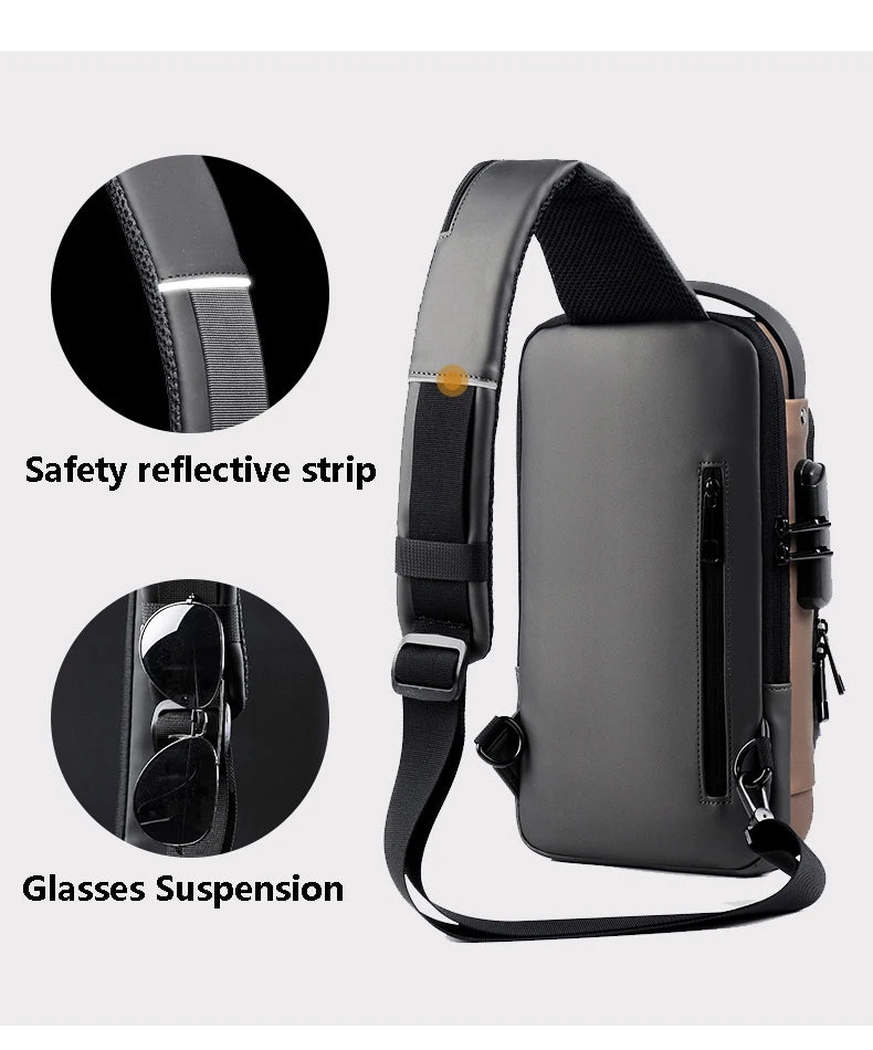 Mochila Anti-Furto com Senha USB Slim Bag